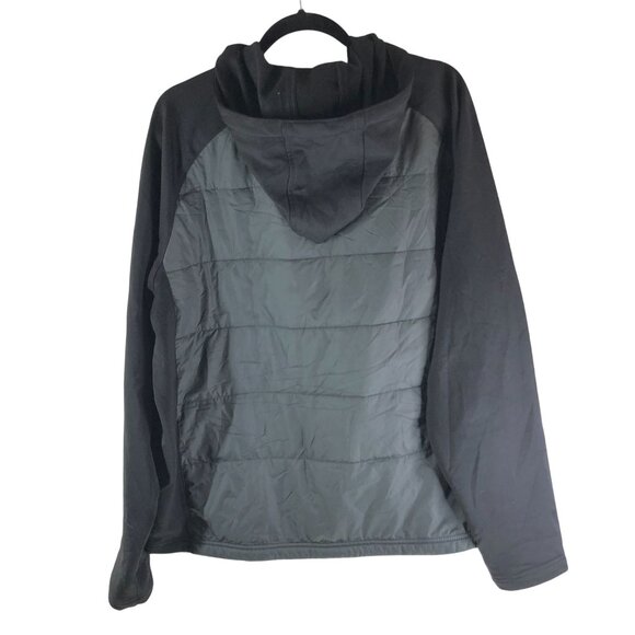 Eddie Bauer Mens Hooded Jacket Black & Gray Polyester Quilted Full Zip XL - Picture 2 of 4